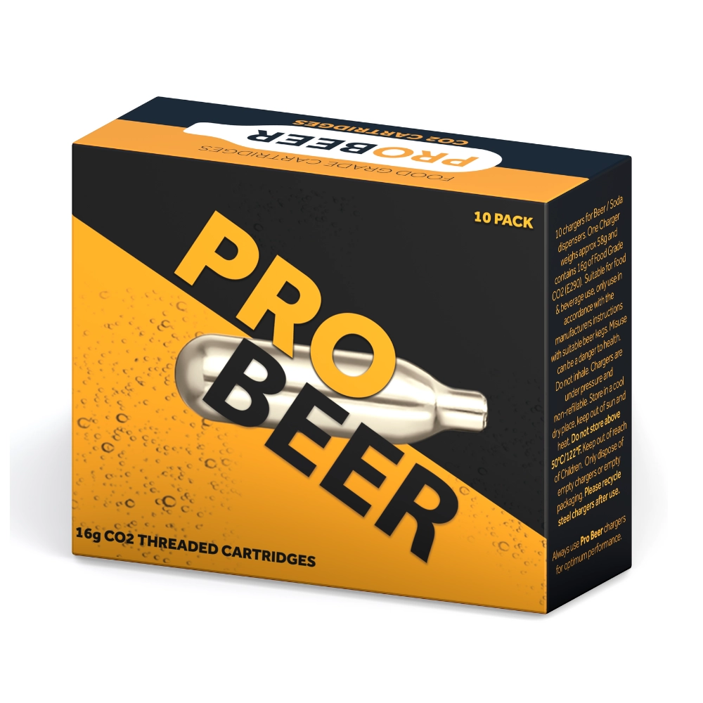 CO2 Pro Beer 16g Cartridges - Threaded - (Case of 300)